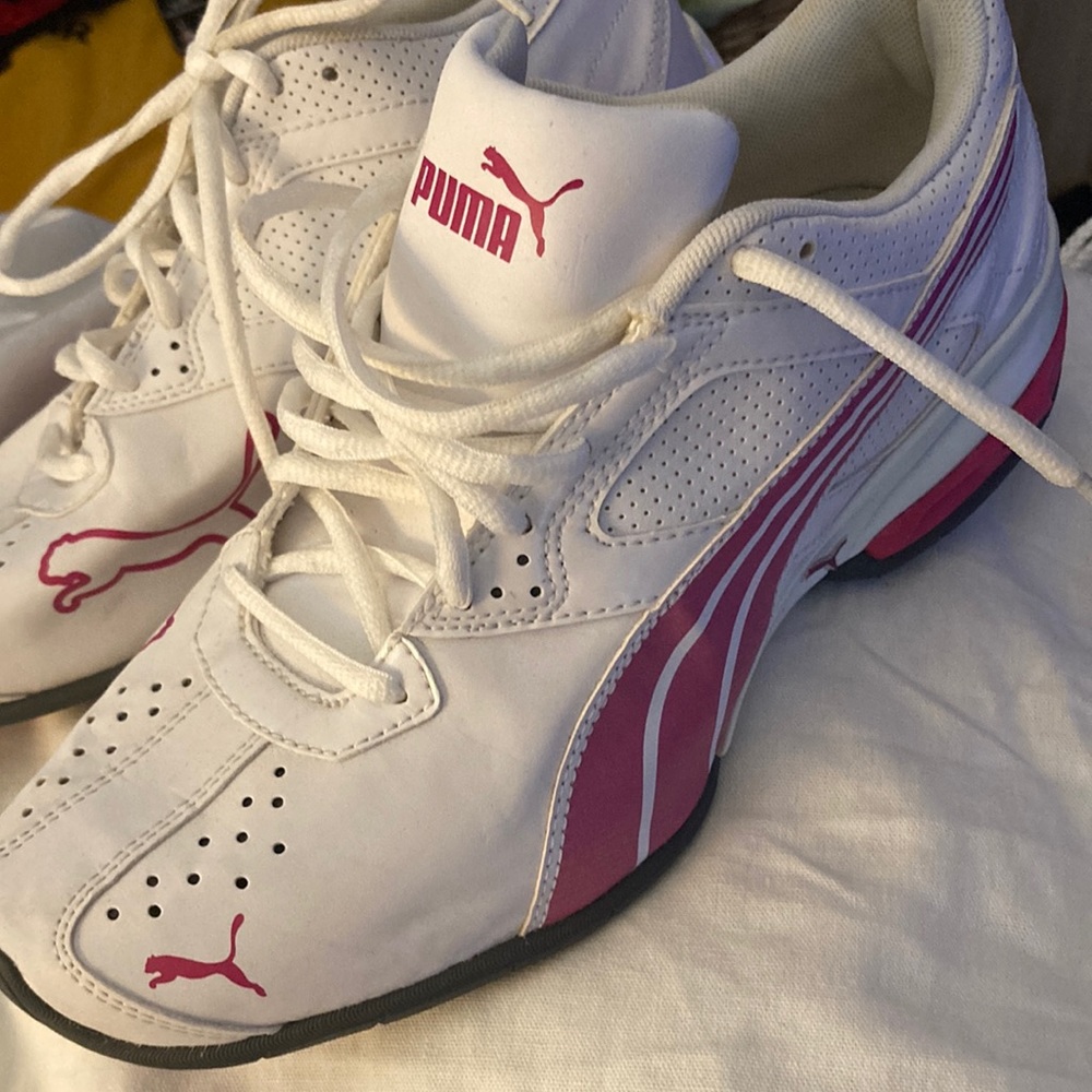 Puma Running shoe. Only worn once in house. Too narrow for my feet. Size 8 1/2